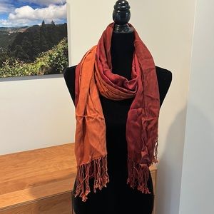 Brown tan ombré pashmina scarf, perfect for fall